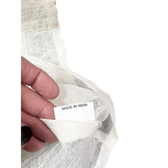 Namsar Lagenlook Natural LinenTunic Top Oversized Sz OS Sheer Neutral Minimalist - Picture 8 of 10